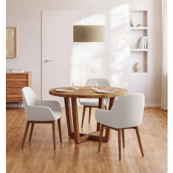 Conjunto mesa redonda Nahla + sillas Konna 