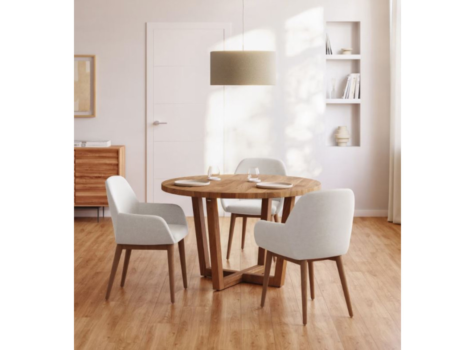 Conjunto mesa redonda Nahla + sillas Konna 