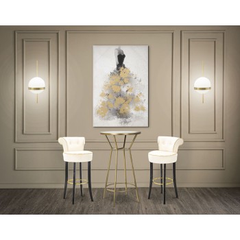 TABURETE DE BAR LUXY CREMA