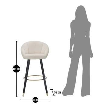 TABURETE DE BAR PRAGA CREMA