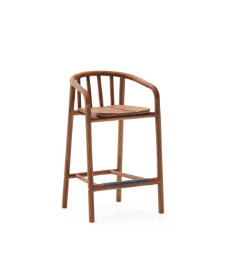 Taburete de exterior Turqueta en madera maciza de teca 100% FSC, altura 65 cm