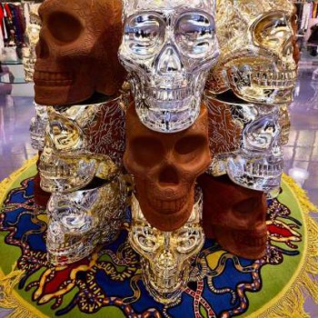 TABURETE Y MESA MEXICO ACABADO METAL 70003 QEEBOO