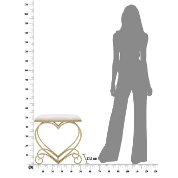 TABURETE CORAZÓN ROSA