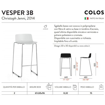 Taburete VESPER 3 COLOS