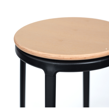 Taburete de bar giratorio de madera ROUND&ROUND - INFINITI