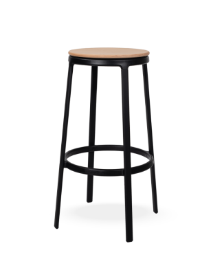 Taburete de bar giratorio de madera ROUND&ROUND - INFINITI