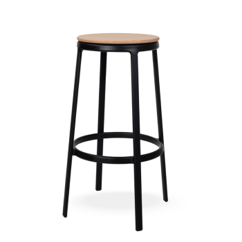 Taburete de bar giratorio de madera ROUND&ROUND - INFINITI