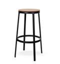 Taburete de bar giratorio de madera ROUND&ROUND - INFINITI