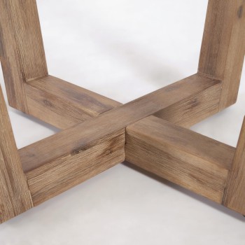 Mesa redonda de terrazo blanco Shanelle Ø 120 cm