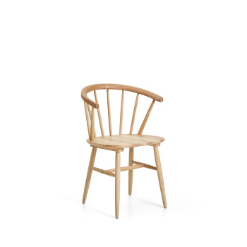 Silla Trise DM y madera maciza de caucho con laca natural