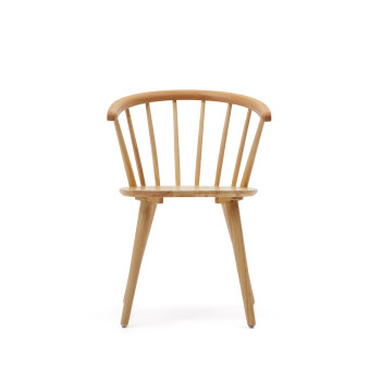 Silla Trise DM y madera maciza de caucho con laca natural