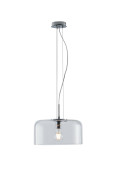SUSPENSION GIBUS TRANSPARENTE 1XE27 35X35X150CM