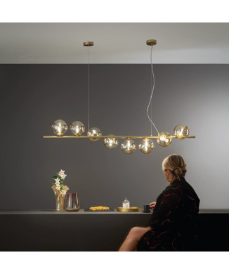 SUSPENSIÓN DORADA MIEL 8XG9 145X33,5X165CM