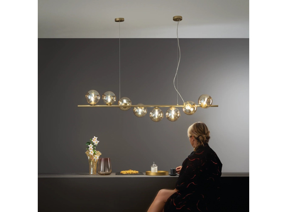 SUSPENSIÓN DORADA MIEL 8XG9 145X33,5X165CM