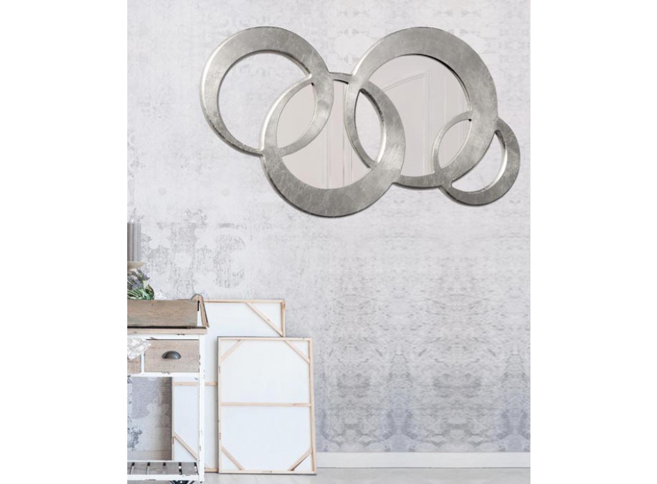 ESPEJO CIRCULOS PLATA MEDIANO P4636 PINTDECOR