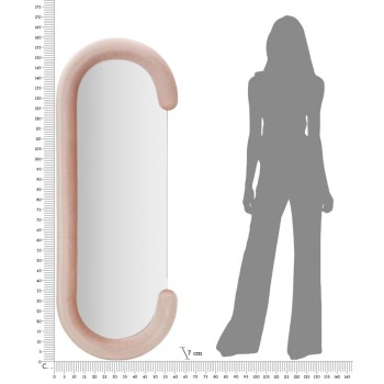 ESPEJO DE PARED TERCIOPELO ROSA CHANTAL