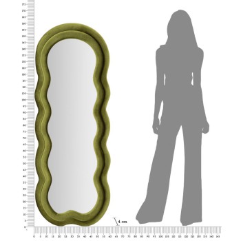 ESPEJO DE PARED TERCIOPELO VERDE MIKI