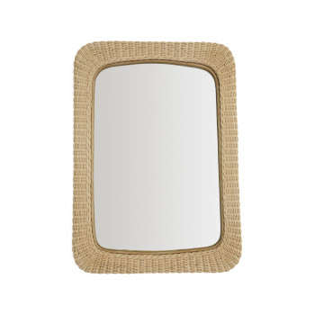 Espejo de ratán Zilna 58 x 79 cm