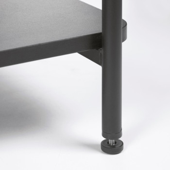 Perchero Galatia con banco de melamina y metal en acabado negro 100x150 cm