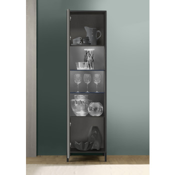 Vitrina de acero de 1 puerta