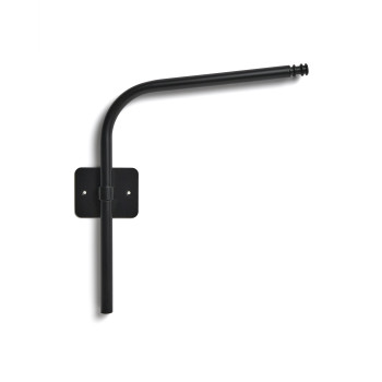 Soporte de pared para lámparas portátiles Nali en metal pintado de negro.