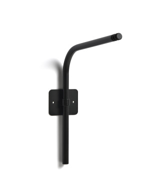 Soporte de pared para lámparas portátiles Nali en metal pintado de negro.