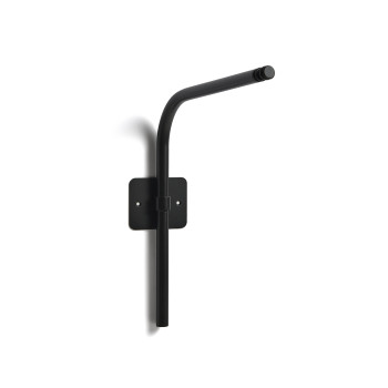 Soporte de pared para lámparas portátiles Nali en metal pintado de negro.