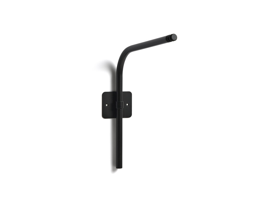 Soporte de pared para lámparas portátiles Nali en metal pintado de negro.