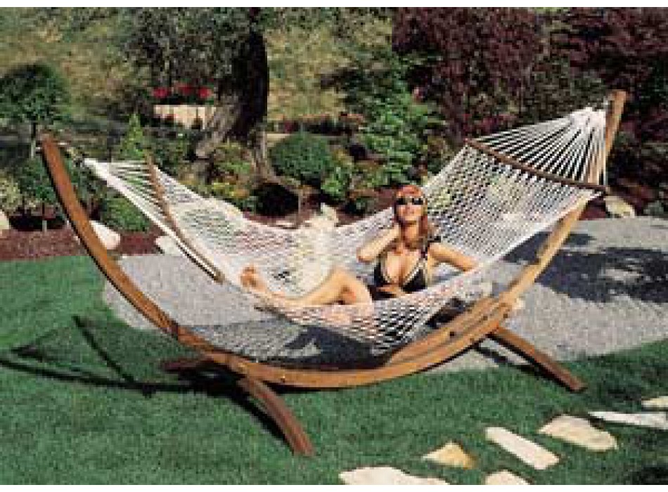 SOPORTE MADERA LAMINADA EN CAJA CON HAMACA A1169 F6 HAMACA-SILLÓN NIDO-LA RETE