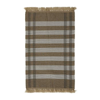 Alfombra de fibra sintética marrón Barani