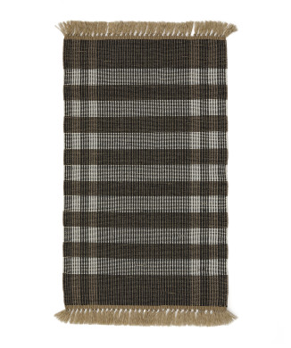 Alfombra de fibra sintética marrón Barani