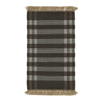 Alfombra de fibra sintética marrón Barani