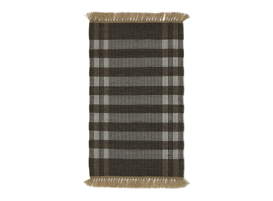 Alfombra de fibra sintética marrón Barani