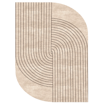 Alfombra TISCA Serie "H" con mechones hechos a mano