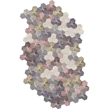 Alfombra TISCA Serie "H" con mechones hechos a mano