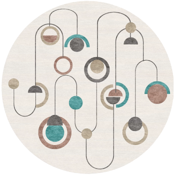 Alfombra TISCA Serie "H" con mechones hechos a mano