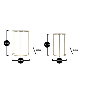 MESAS DE CENTRO GLAM SIMPLY, PAR