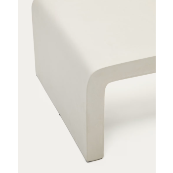 Mesa de centro Aiguablava de hormigón blanco 135 x 65 cm