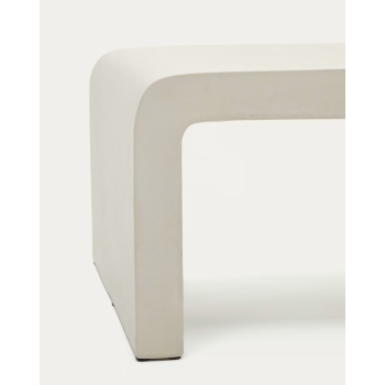 Mesa de centro Aiguablava de hormigón blanco 135 x 65 cm