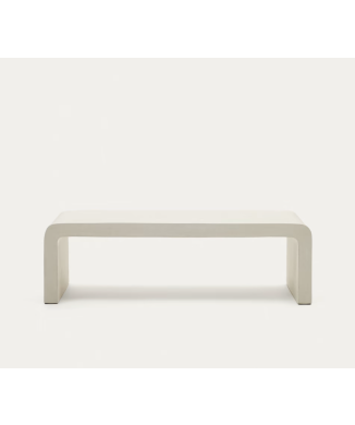 Mesa de centro Aiguablava de hormigón blanco 135 x 65 cm