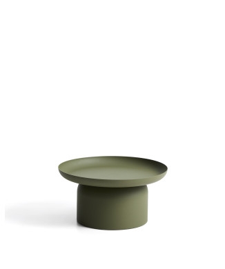 Mesa de centro Arcola de aluminio verde, Ø 70 cm