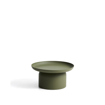 Mesa de centro Arcola de aluminio verde, Ø 70 cm