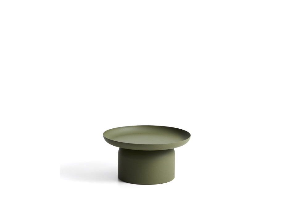 Mesa de centro Arcola de aluminio verde, Ø 70 cm