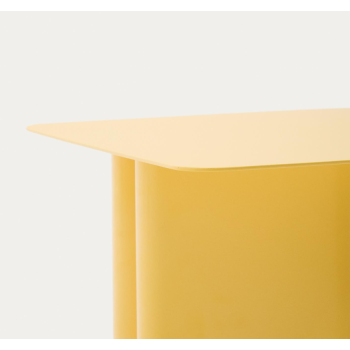 Mesa auxiliar de hierro amarillo Arvin 42 x 42 cm