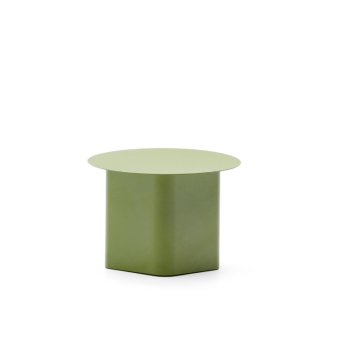 Mesa auxiliar de hierro verde Arvin Ø 55 cm