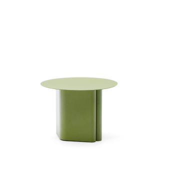 Mesa auxiliar de hierro verde Arvin Ø 55 cm