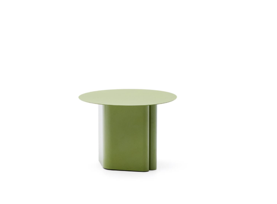 Mesa auxiliar de hierro verde Arvin Ø 55 cm