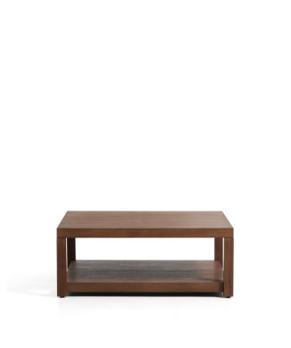 Mesita auxiliar Norani de madera maciza y chapa de acacia, 90 x 90 cm.