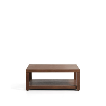 Mesita auxiliar Norani de madera maciza y chapa de acacia, 90 x 90 cm.