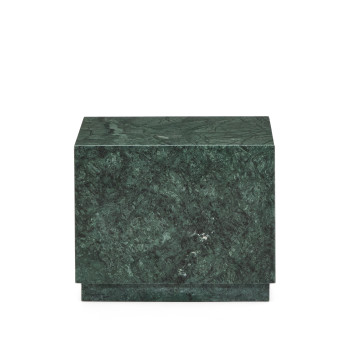 Mesa auxiliar de mármol verde Sorein 50 x 50 cm